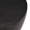 vidaXL Mesa de centro em alum&iacute;nio martelado &Oslash; 50x30 cm preto