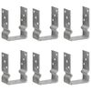 vidaXL &Acirc;ncoras de veda&ccedil;&atilde;o 6 pcs 10x6x15 cm a&ccedil;o galvanizado prateado