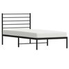 vidaXL Estrutura de cama com cabeceira 90x190 cm metal preto