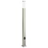 vidaXL Lumin&aacute;ria de poste com tomada, 110 cm, a&ccedil;o inoxid&aacute;vel, IP44