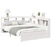 vidaXL Cama com estante sem colch&atilde;o 90x190 cm pinho maci&ccedil;o branco