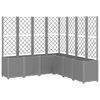 vidaXL Vaso/floreira jardim c/ treli&ccedil;a 160x160x140 cm PP cinza-claro