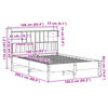 vidaXL Cama com estante sem colchão 160x200 cm pinho maciço
