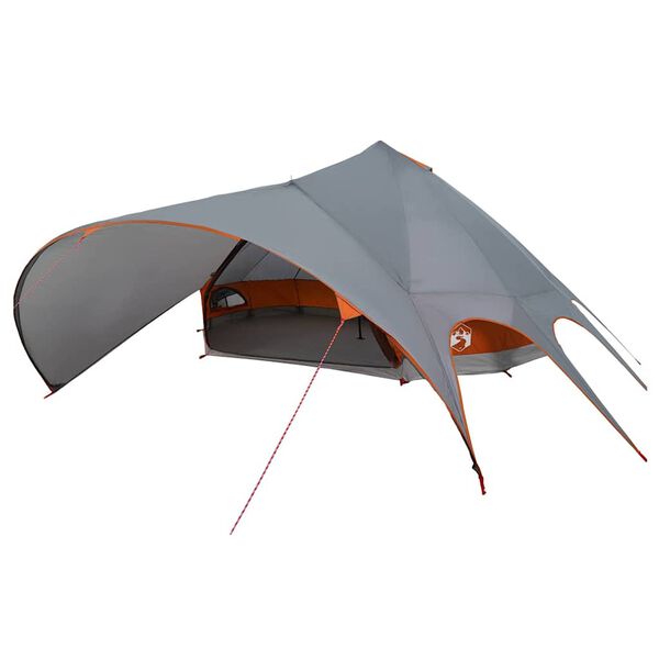 vidaXL Tenda Teepee para 9 Pessoas Cinza e Laranja 502 x 502 x 297 cm