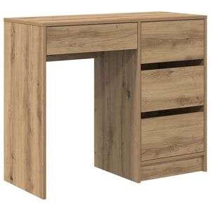 vidaXL Mesa Carvalho Artesanal Derivados de Madeira 90 x 37.5 x 75 cm