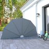 vidaXL Toldo lateral dobr&aacute;vel para terra&ccedil;o 160 cm cinzento