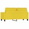 vidaXL Sof&aacute; de 2 lugares 140 cm tecido amarelo-claro
