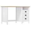vidaXL Secret&aacute;ria Hill c/ 3 gavetas 120x50x74 cm pinho maci&ccedil;o