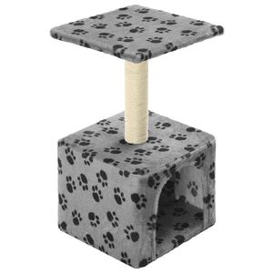 vidaXL &Aacute;rvore para gatos c/postes arranhadores sisal 55 cm cinzento
