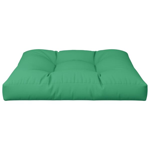 vidaXL Almofad&atilde;o para sof&aacute; de paletes 70x70x12 cm tecido verde