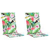 vidaXL Almofad&otilde;es para cadeiras altas de jardim 2pcs tecido multicolor