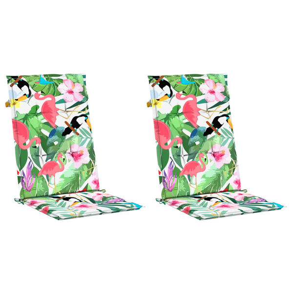 vidaXL Almofad&otilde;es para cadeiras altas de jardim 2pcs tecido multicolor