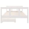 vidaXL Estrutura cama infantil c/ gavetas 90x200cm pinho maci&ccedil;o branco