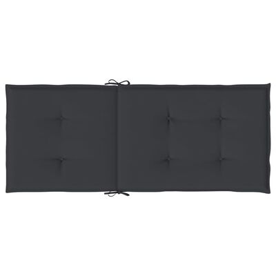 vidaXL Almofadões para cadeiras altas de jardim 6 pcs tecido preto