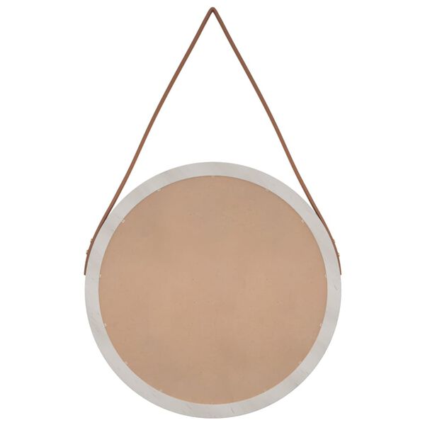 vidaXL Espelho de parede com al&ccedil;a &Oslash; 45 cm branco