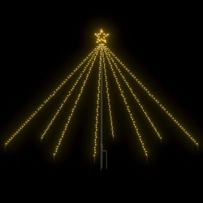 vidaXL Iluminação cascata p/ árvore Natal int/ext 400 luzes LED 2,5 m |  