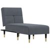 vidaXL Chaise longue veludo cinzento-escuro
