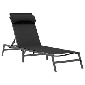 vidaXL Espregui&ccedil;adeira A&ccedil;o Preto e Anthracite