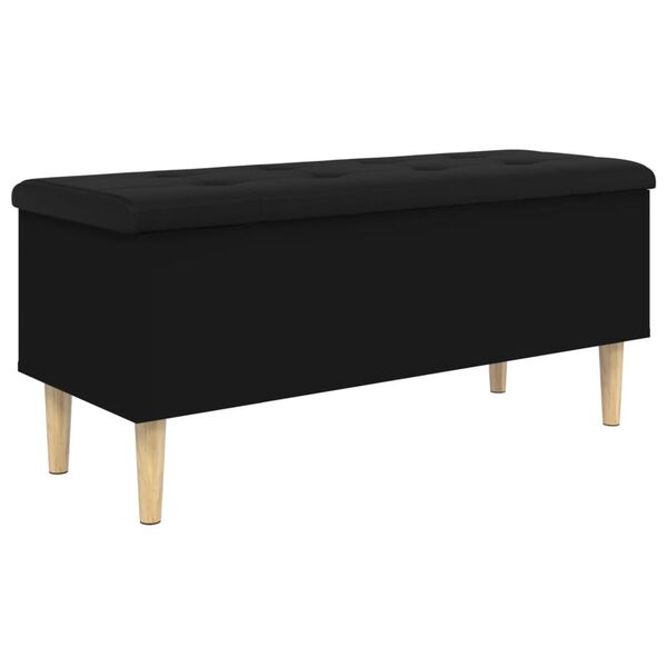 vidaXL Banco de arruma&ccedil;&atilde;o 102x42x46 cm derivados de madeira preto
