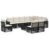 vidaXL Conjunto de Sof&aacute; de Jardim 11 unid. Preto e Branco Creme