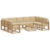 vidaXL Conjunto de Sof&aacute;s para Exterior 10 unid. Branco e Bege