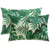 vidaXL Capa almofada 2 pcs HEERLEN Padr&atilde;o de Folhas 50 x 80 cm