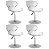 vidaXL Cadeiras de jantar 4 pcs couro artificial branco