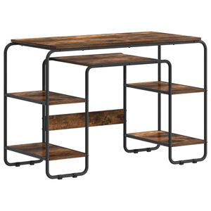 vidaXL Mesa com Armazenamento Carvalho Fumado 113,5 x 52 x 75,5 cm