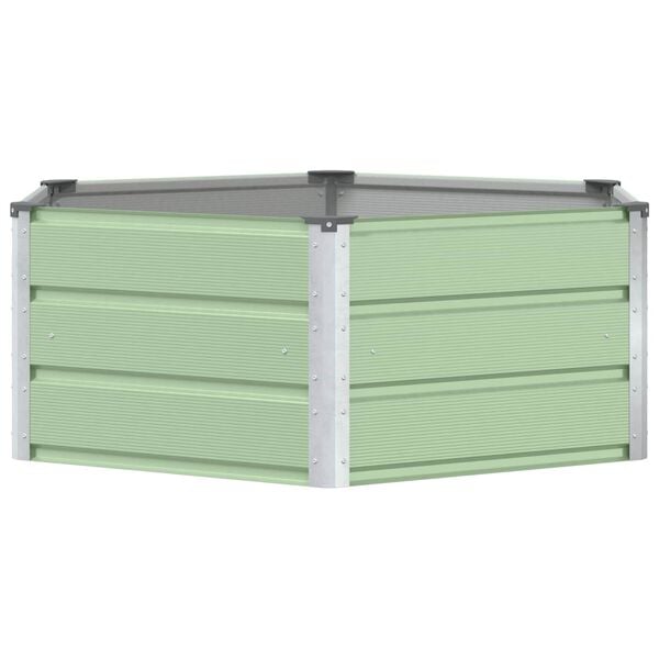 vidaXL Floreira Verde Pastel 129 x 129 x 45 cm A&ccedil;o