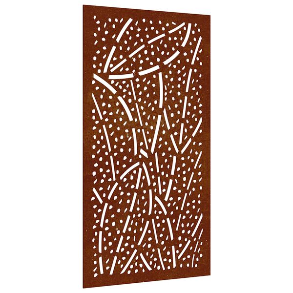 vidaXL Decora&ccedil;&atilde;o p/ muro de jardim 105x55 cm a&ccedil;o corten design folhas