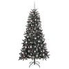 vidaXL &Aacute;rvore de Natal Artificial Verde 210 cm PVC, Pl&aacute;stico e A&ccedil;o