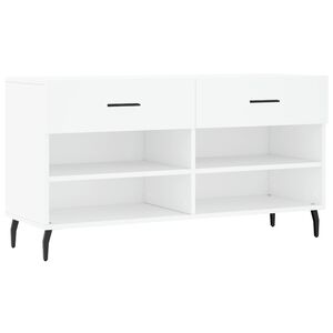 vidaXL Banco sapateira 102x35x55 cm derivados de madeira branco