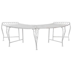 vidaXL Banco de &Aacute;rvore 4-N&uacute;mero de lugares 160 x 80 x 44 cm A&ccedil;o