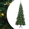 vidaXL &Aacute;rvore de Natal artificial de canto Verde 180 cm PVC e Metal