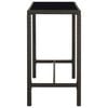 vidaXL Mesa de bar para jardim 130x60x110 cm vidro e vime PE castanho
