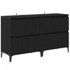 vidaXL Aparadores 2 pcs Carvalho Preto 60 x 35 x 70 cm