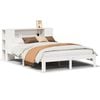 vidaXL Cama com estante sem colch&atilde;o 150x200 cm pinho maci&ccedil;o branco