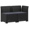 vidaXL Sof&aacute; de Jardim 2 Lugares com Almofadas Look Rattan 2 lugar PP