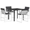 vidaXL Conjunto de Jantar para Jardim 5 unid. Branco e Antracite
