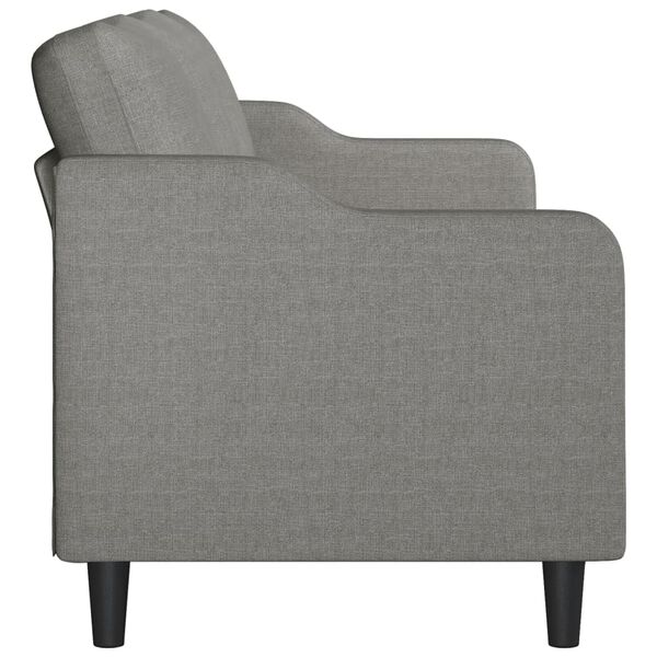 vidaXL Sof&aacute; de 3 lugares 210 cm tecido cinza-escuro