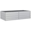 vidaXL Canteiro elevado de jardim 160x80x45cm a&ccedil;o galvanizado prateado