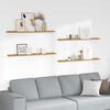 vidaXL Prateleira de Parede com prateleira 4 pcs Bege 115 x 9 x 3 cm