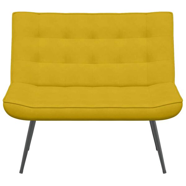 vidaXL Banco 110x74x84 cm veludo amarelo