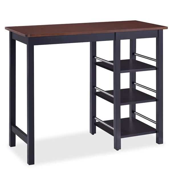 vidaXL Conjunto de bar 3 pcs MDF preto