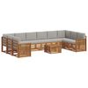 vidaXL Conjunto de Sof&aacute; Sectional 11 pcs Cinza Natural e Claro