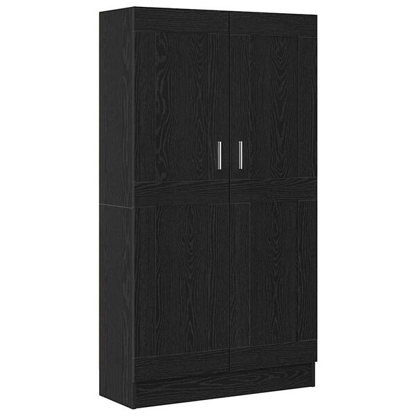 vidaXL Gabinete de Livros Carvalho Preto 82,5 x 30,5 x 150 cm