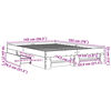 vidaXL Estrutura cama s/ colch&atilde;o derivados madeira carvalho castanho