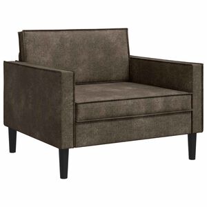 vidaXL Poltrona XL Cinzento-Escuro Couro Suede Sint&eacute;tico