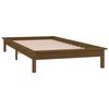 vidaXL Estrutura de cama c/ luzes LED 90x200 cm madeira castanho mel