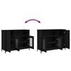 vidaXL Buffet Carvalho Preto 100 x 35 x 75 cm